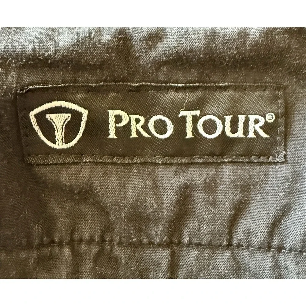 Pro Tour Men's Plaid Golf Casual‎ Shorts Blue Green White 40 Flat front preppy